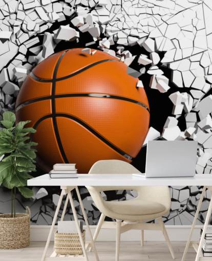 mural explosión de baloncesto 