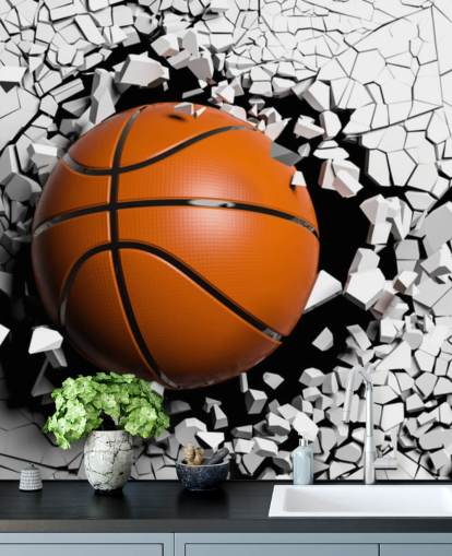 Basketball Explosion Mural 