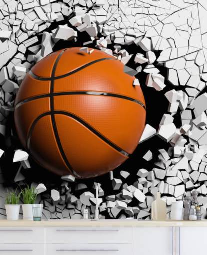 Koripallo Räjähdys Mural 
