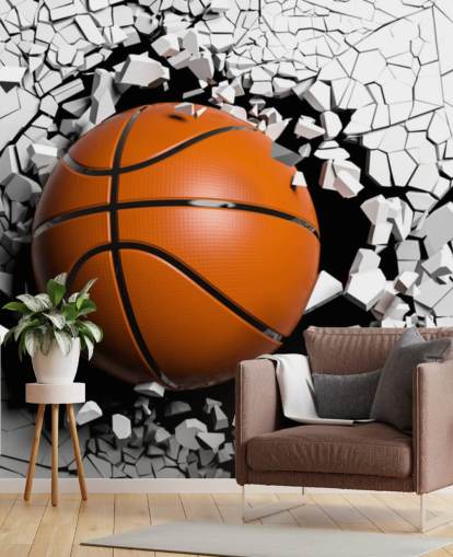 Basketbal Explosion Mural Basketbal Explosion Mural