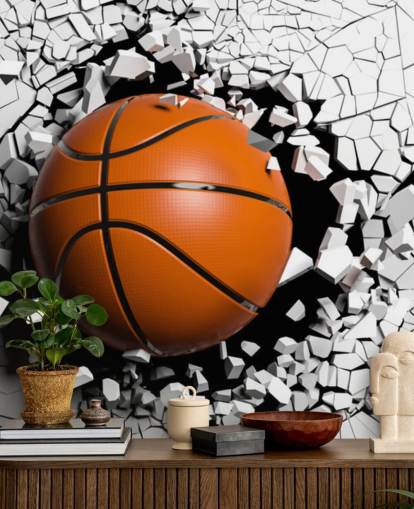 Basketball Eksplosjon Mural Basketball Eksplosjon Mural