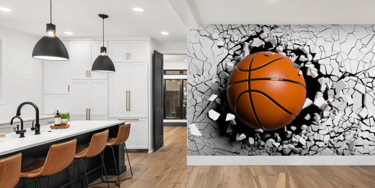 Basketball court Wall Mural Wallpaper