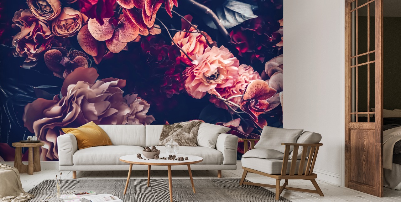 Ellie Cashman Dutch Old Master Inspired Floral Wallpaper