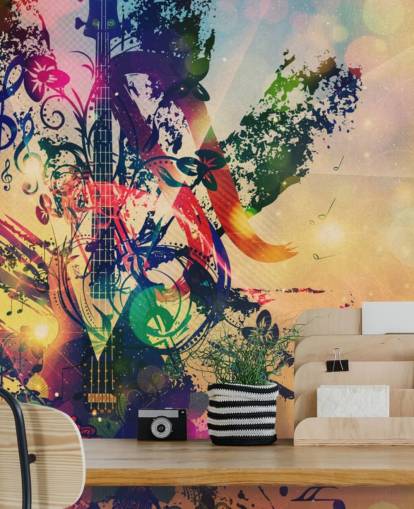 Grunge Guitar Wall Mural