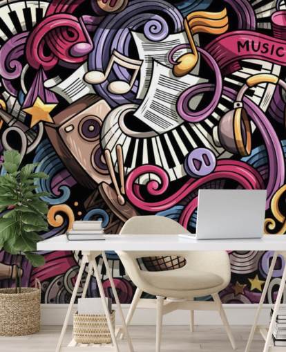 Mural de pared Ilustración de instrumentos