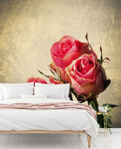 Tre Vintage Rosa Rosor Bakgrund Tre Vintage Rosa Rosor Bakgrund