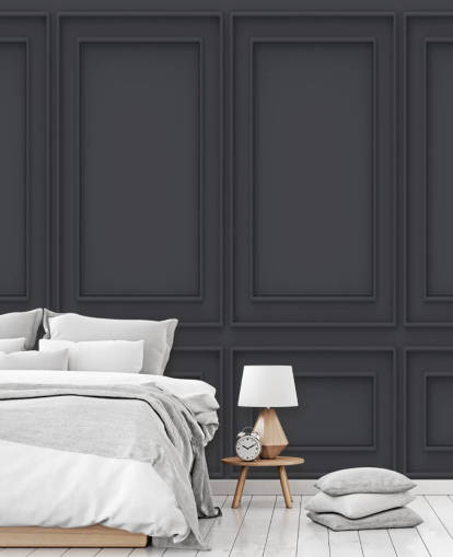 Papel de parede 3D off black panel