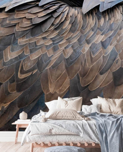 Vulture Feathers Print Wallpaper