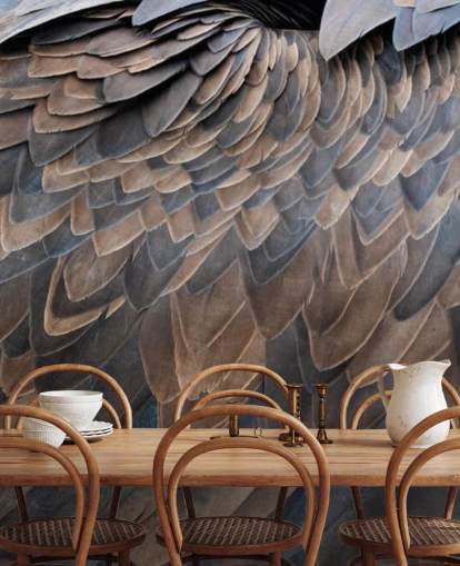 Papel pintado de plumas de buitre Papel pintado de plumas de buitre