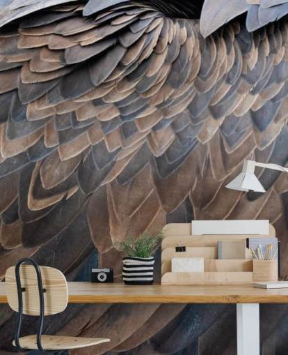 Vulture Feathers Print Wallpaper