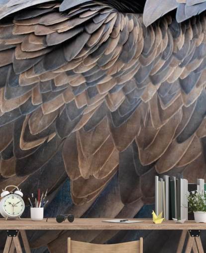 Vulture Feathers Print Wallpaper