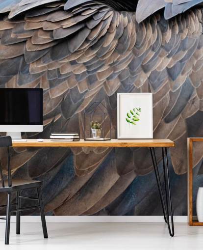 Vulture Feathers Print Wallpaper