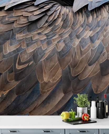 Vulture Feathers Print Wallpaper