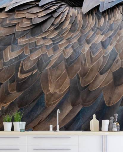 Vulture Feathers Print Behang Vulture Feathers Print Behang