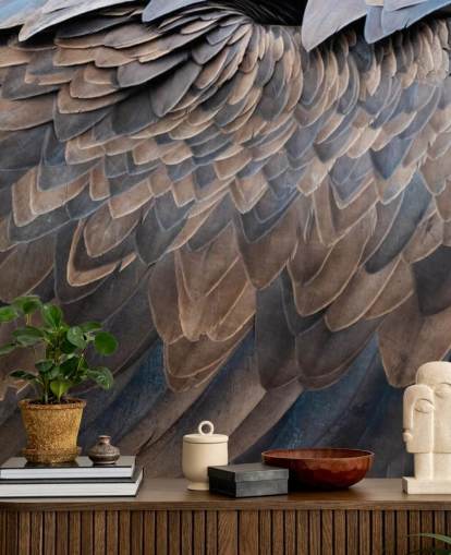 Papel pintado de plumas de buitre Papel pintado de plumas de buitre