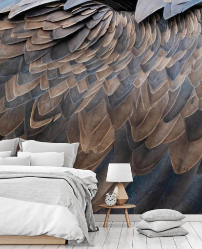 Vulture Feathers Print Wallpaper