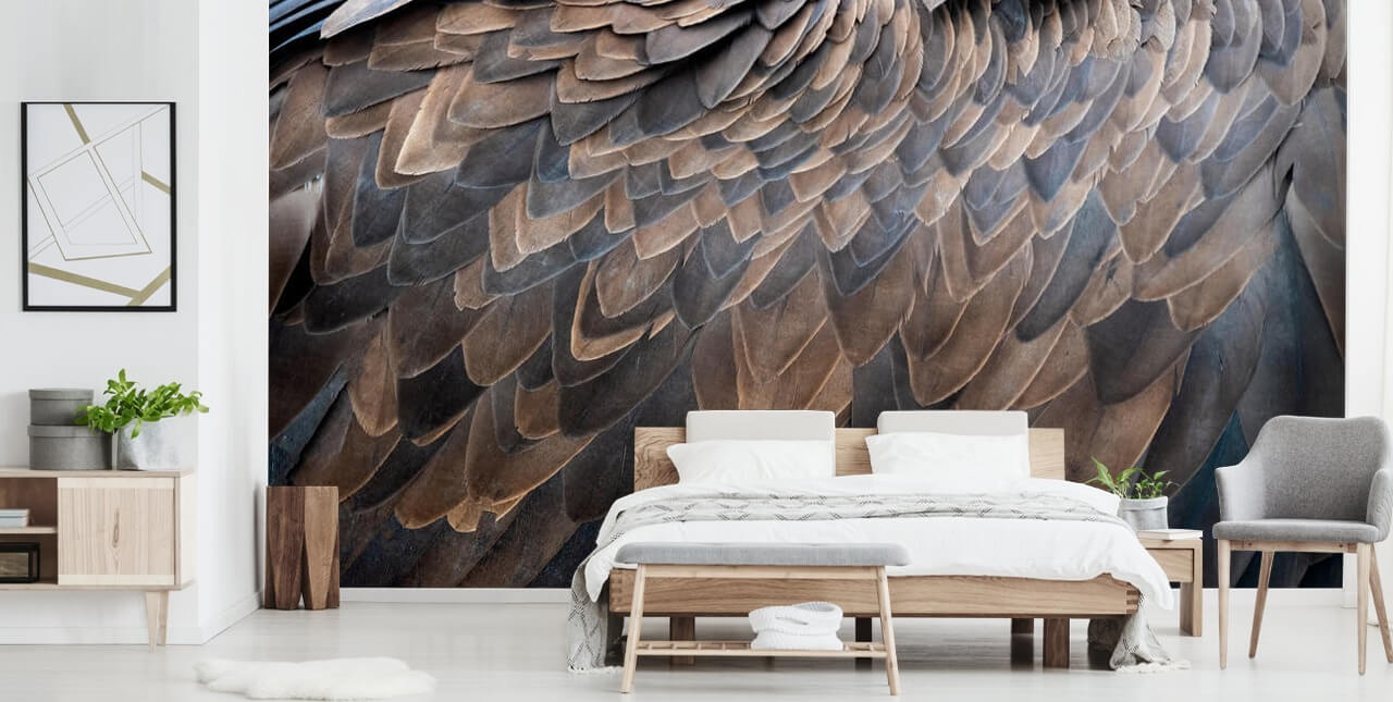 Vulture Feathers Print Feather Wallpaper