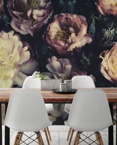 murale floreale viola personalizzabile chiamato Purple Roses per camere da letto, salotti e sale da pranzo murale floreale viola personalizzabile chiamato Purple Roses per camere da letto, salotti e sale da pranzo