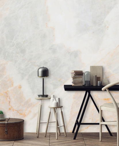 papier peint mural en marbre blanc appelé Soft Tones pour les chambres, les salles de bain et les cuisines