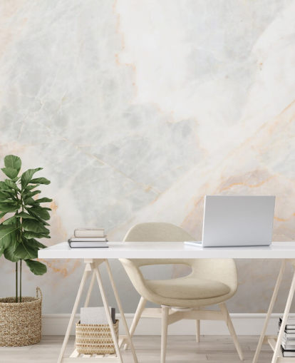 white marble wallpaper mural called Soft Tones for bedrooms, bathrooms and kitchens