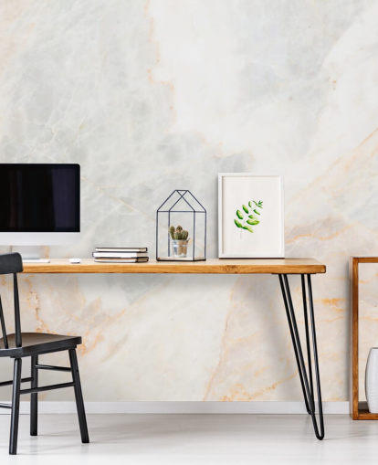 white marble wallpaper mural called Soft Tones for bedrooms, bathrooms and kitchens