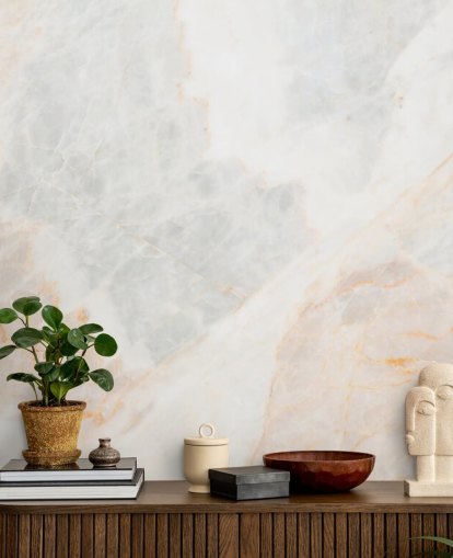 white marble wallpaper mural called Soft Tones for bedrooms, bathrooms and kitchens