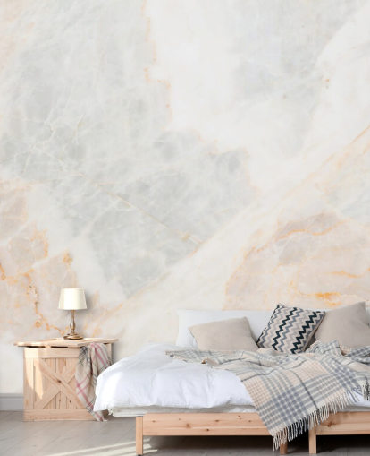 white marble wallpaper mural called Soft Tones for bedrooms, bathrooms and kitchens
