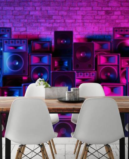 purple and pink speakers wallpaper