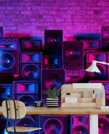 lila und rosa Lautsprecher Tapete