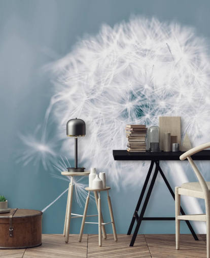 papier peint mural en forme de pissenlit gris appelé Dandelion Clock pour les chambres, les bureaux et les salles de bain papier peint mural en forme de pissenlit gris appelé Dandelion Clock pour les chambres, les bureaux et les salles de bain