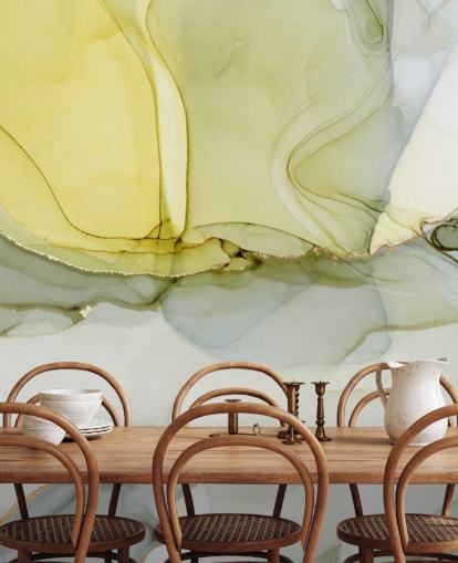 yellow and grey custom watercolour wallpaper mural called Grey and Mustard Watercolour for kitchens or bathrooms yellow and grey custom watercolour wallpaper mural called Grey and Mustard Watercolour for kitchens or bathrooms