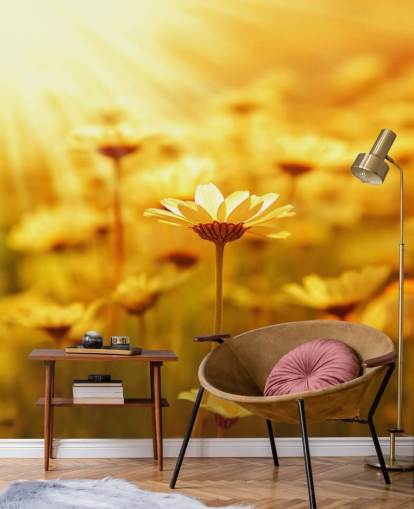 Papel Pintado Margarita Dorada