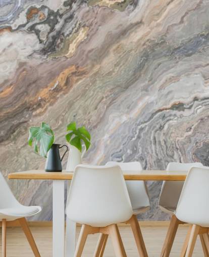 sandmarmor effekt tapetväggmålning kallad Onyx Sand Marble för badrum, kök och sovrum