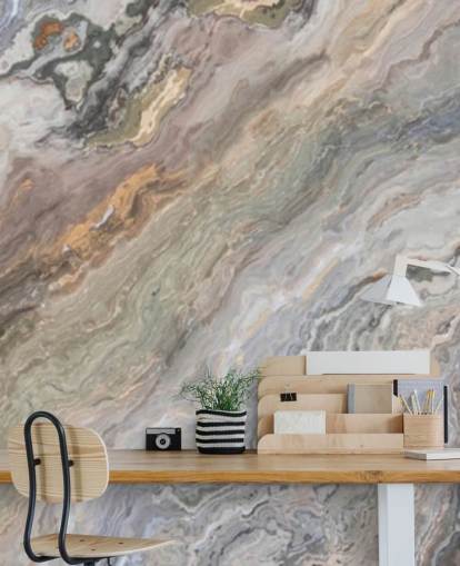 sand marble effect wallpaper mural called Onyx Sand Marble for bathrooms, kitchens and bedrooms