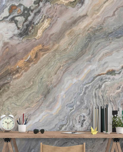 sand marble effect wallpaper mural called Onyx Sand Marble for bathrooms, kitchens and bedrooms