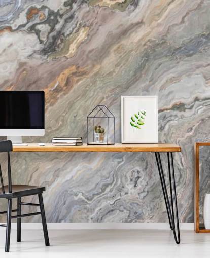 sand marble effect wallpaper mural called Onyx Sand Marble for bathrooms, kitchens and bedrooms