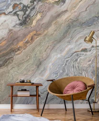muurschildering met zandmarmereffect genaamd Onyx Sand Marble voor badkamers, keukens en slaapkamers