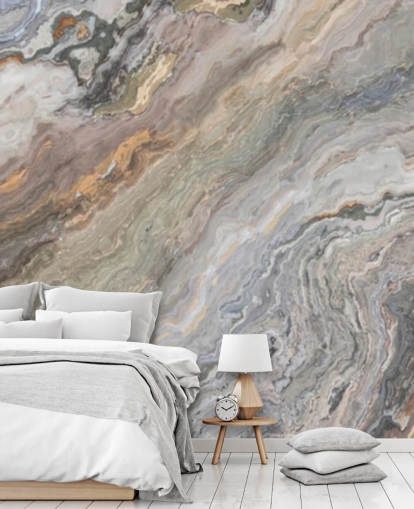 Tapeten-Wandbild mit Sandmarmoreffekt namens Onyx Sand Marble für Badezimmer, Küchen und Schlafzimmer