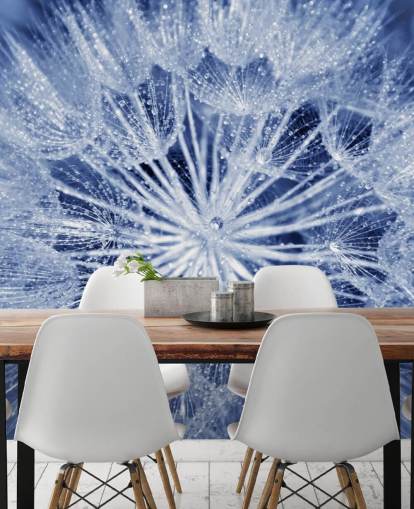 Closeup of Blue Dandelion Mural Closeup of Blue Dandelion Mural