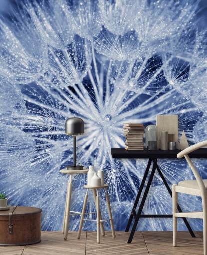 Closeup of Blue Dandelion Mural Closeup of Blue Dandelion Mural
