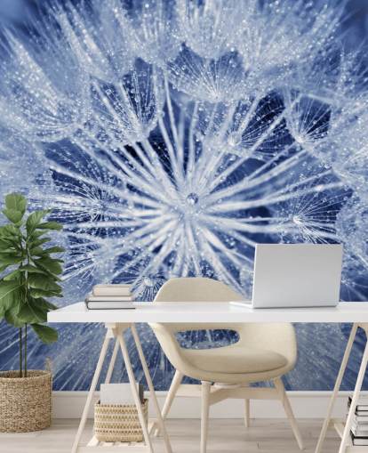 Papier Peint Fresque Gros plan du pissenlit bleu