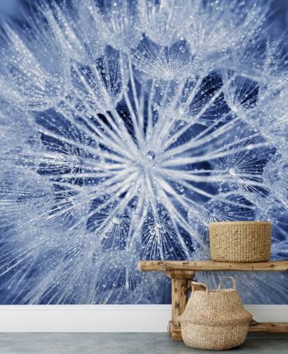 Papier Peint Fresque Gros plan du pissenlit bleu