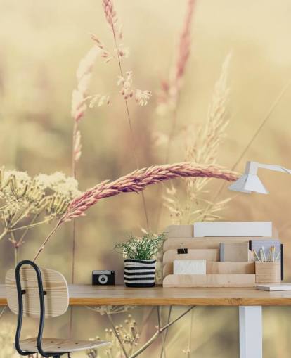 Meadow in Sepia Wallpaper