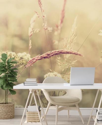 Meadow in Sepia Wallpaper