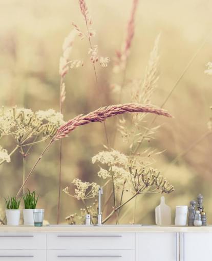 Meadow in Sepia Wallpaper