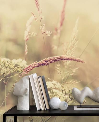 Meadow in Sepia Wallpaper