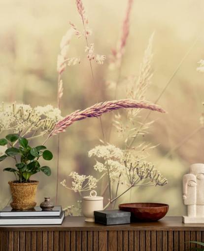 Meadow in Sepia Wallpaper
