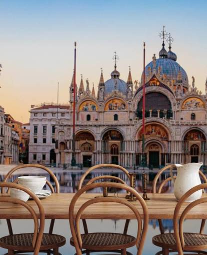 papel pintado edificio veneciano