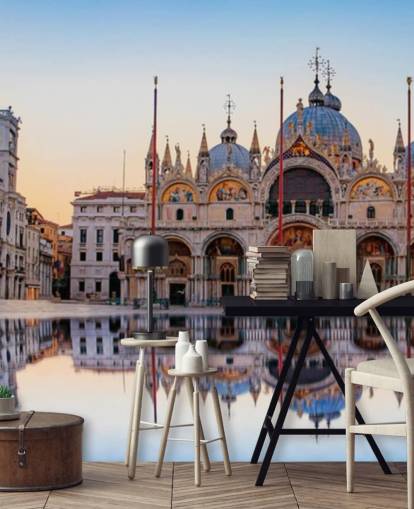 papel pintado edificio veneciano