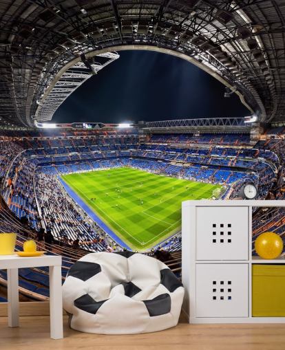 papier peint mural personnalisable de stade de football appelé Santiago Bernabéu pour les chambres, les grottes et les bars papier peint mural personnalisable de stade de football appelé Santiago Bernabéu pour les chambres, les grottes et les bars